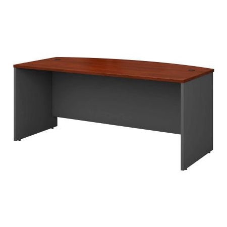 Bush Ind Bush Furniture Wood Desk Shell with Bow Front - 72in - Hansen Cherry - Series C WC-24446